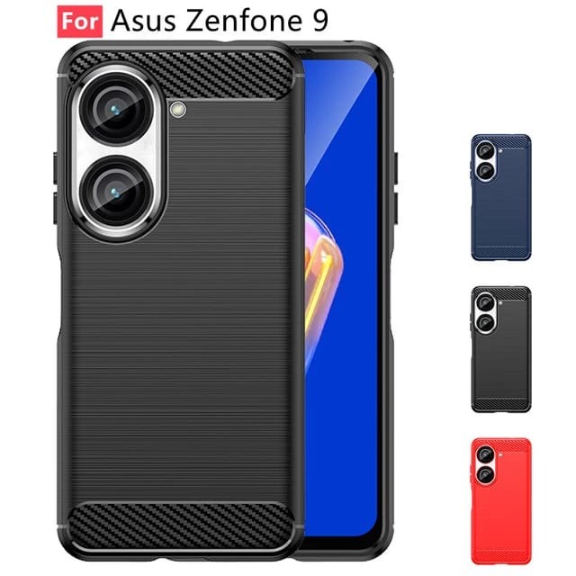 ASUS ZENFONE 9 COVER SOFT CASE BRUSHED CARBON BLACK SILIKON SOFTCASE ARMOR