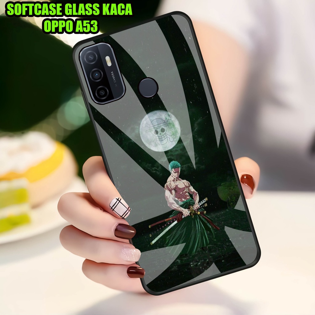 Softcase Glass Kaca OPPO A53]- Case Hp Pelindung Handphone OPPO A53] [ A86]