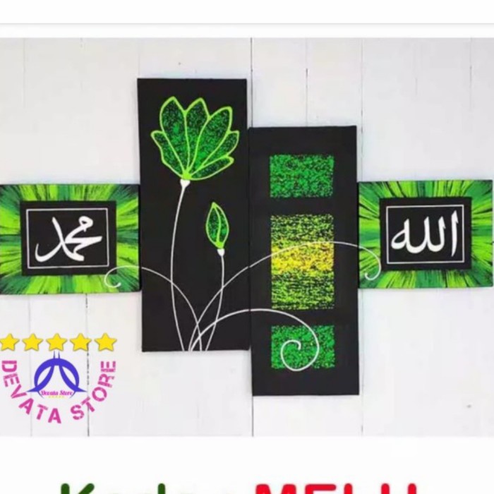 

Lukisan Kaligrafi - Lukisan Kaligrafi Kanvas 100% Buatan Tangan - Dekorasi Ruangan Hiasan -