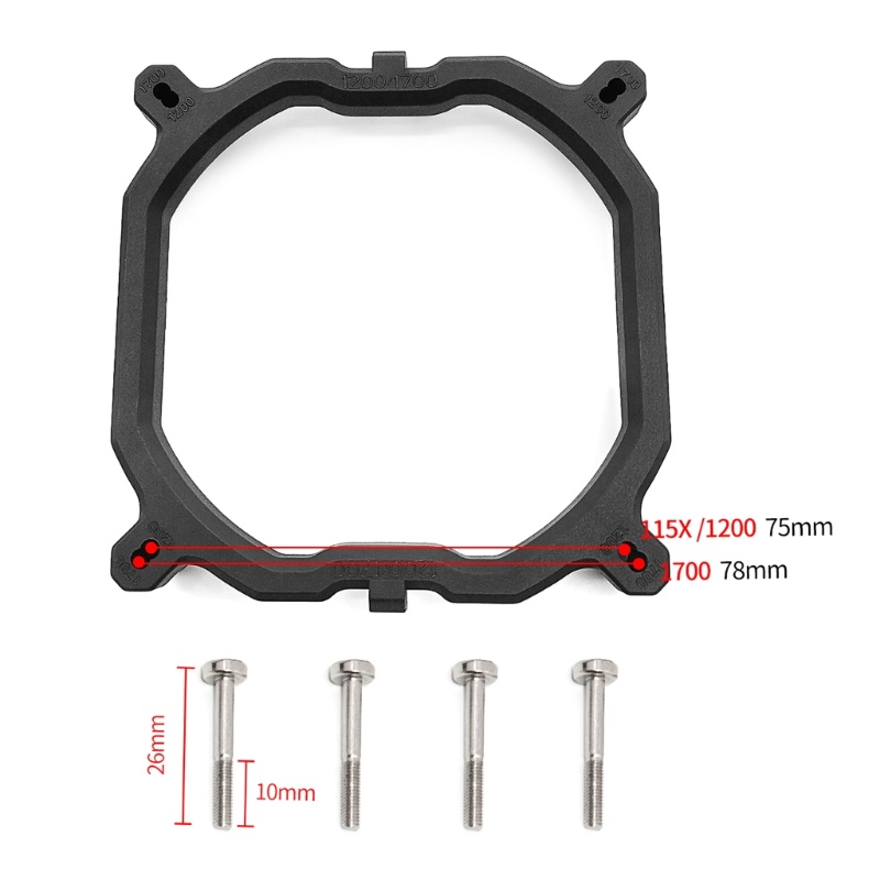 Bt CPU Cooler Fan Bracket Heatsink Holder Untuk LGA 1150 1151 1155 1156 1366 1700 Umum Belakang Plat Base Mount Kit