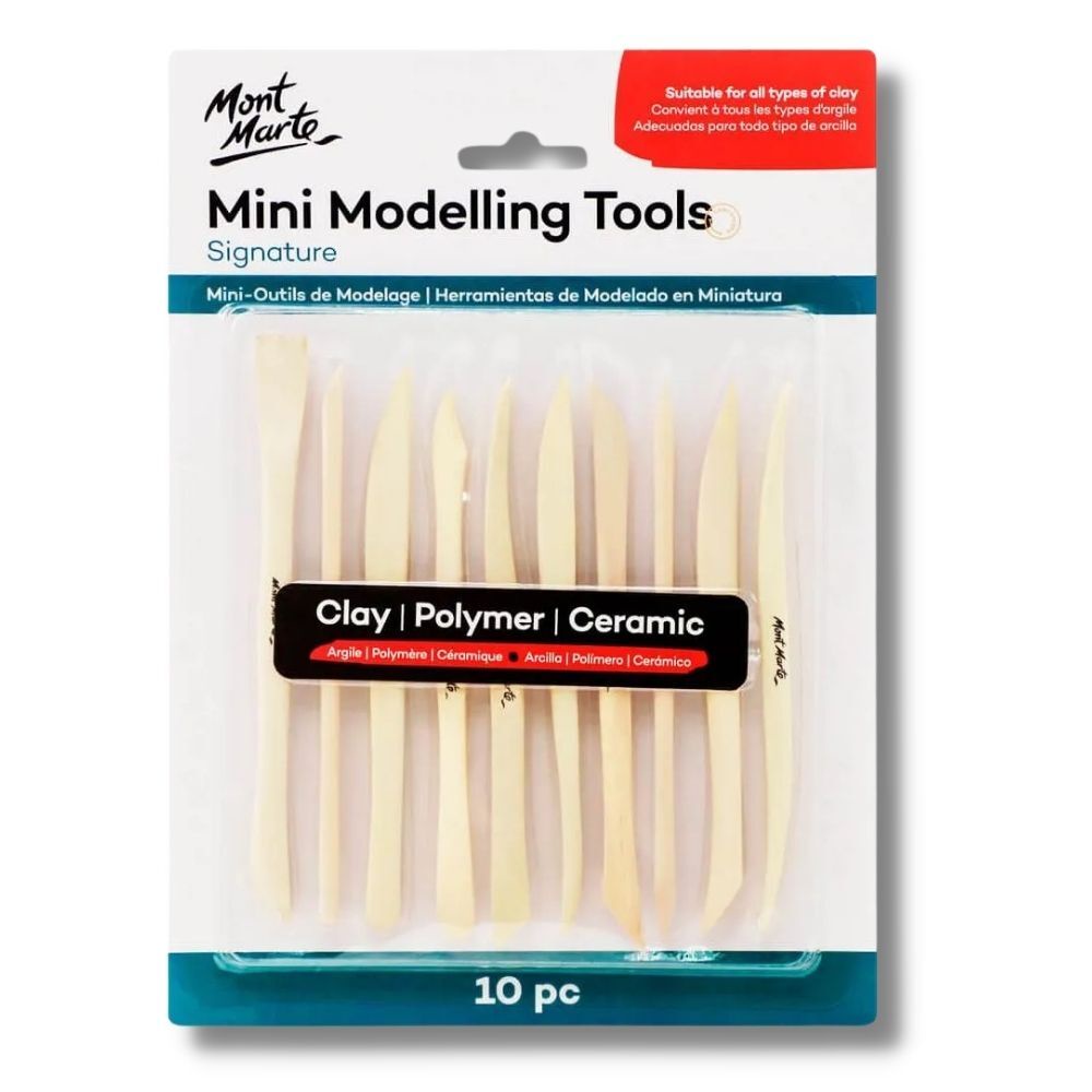 Mont Marte Sculpting - &quot;Mini Boxwood Modelling Tools&quot; 10pc