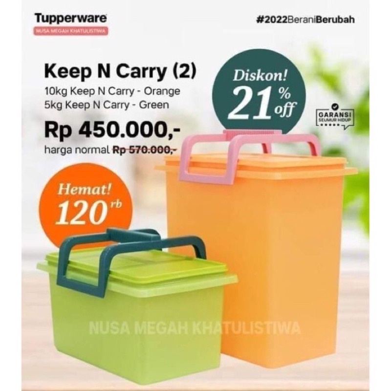 Tupperware keep n Carry set (2pcs) promo