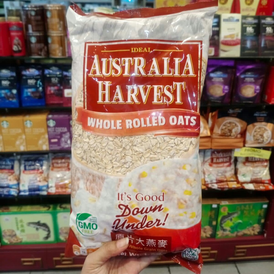 

australia harvest whole rolled oats 1.2kg sereal sehat oatmeal