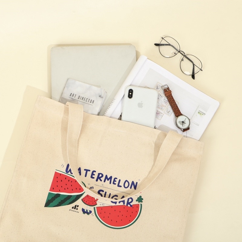 Prassa.ku | Watermelon Sugar - Tas Tote | Totebag Kanvas Sablon