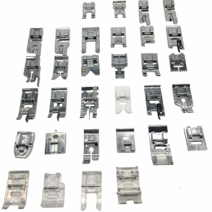 Sepatu Mesin Jahit Portable Set Presser Foot 32 Pcs Sparepart,