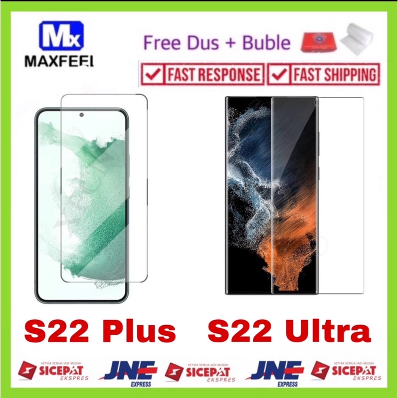 MAXFEEL Tempered Glass 3D Samsung S22 Ultra S22 Plus Premium Glass