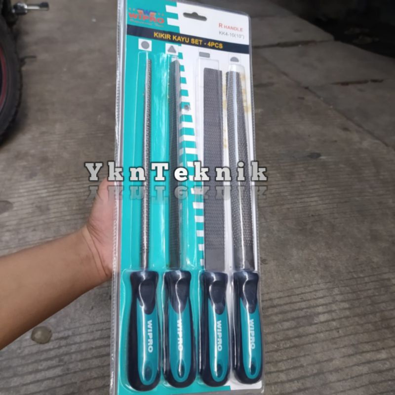 Kikir Kayu WIPRO Files Wood Set 4 Pcs 6 8 10 inch Termurah/ Kikir Besar