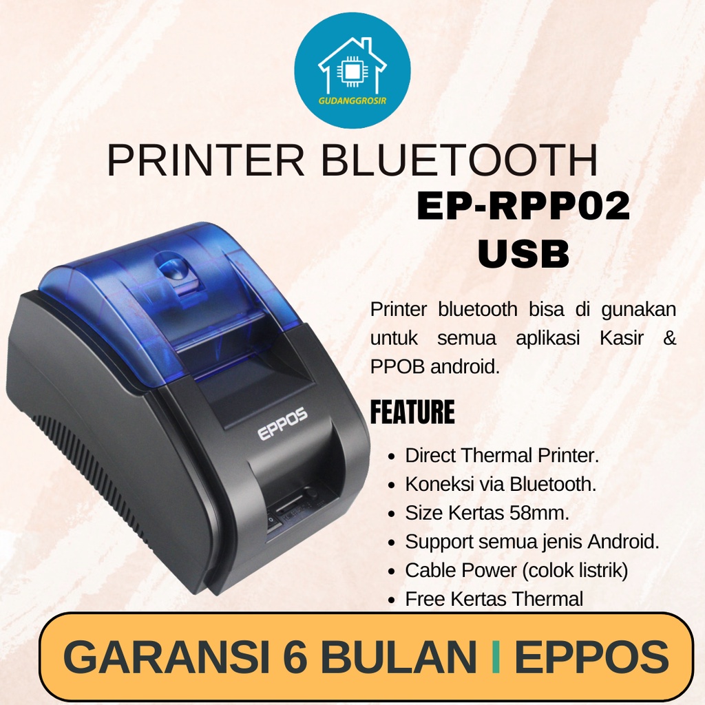 Jual Printer Kasir Thermal Eppos Rpp Mm Usb Bluetooth Shopee Indonesia