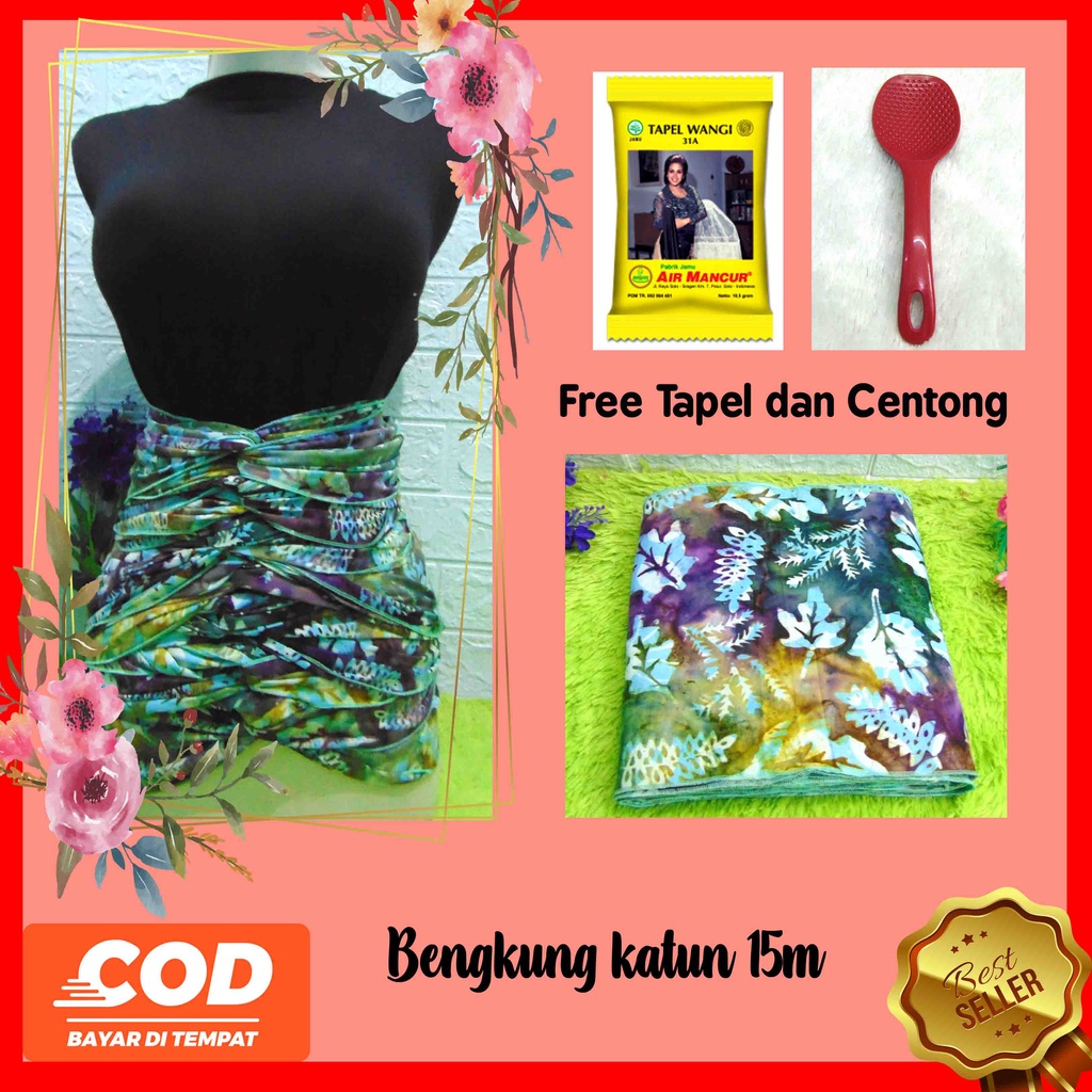 FREE TAPEL CENTONG Bengkung Ibu melahirkan 15m /Bengkung kain /Bengkung Andien/ Belly binding /stagen tradisional