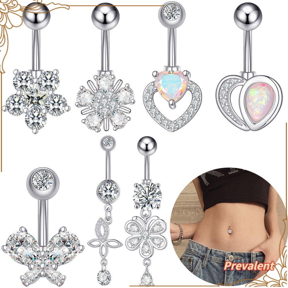 Preva Belly Button Ring Cincin Wanita Surgical Steel Piecing Ring Cincin Pusar