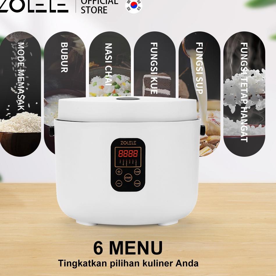 Stok Terbatas ZOLELE 1.0L Rice Cooker Mini Home Kitchen Smart Multifunctional penanak nasi 3-5 Peopl