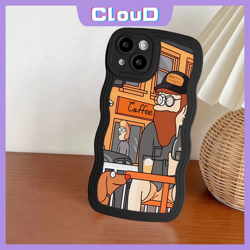 Casing OPPO A17 A16s A5 A9 A95 A16 A17K A74 A96 A16K A55 A76 A57 A77 A52 A53 A5s A7 A54 A1k A77s A3s A15 A12 Reno 8Z 6 7 7Z Soft Ins Retro Art Ilustrasi Bergelombang Penutup Tepi