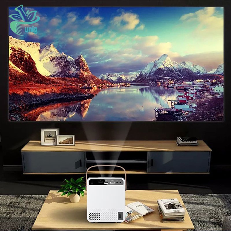 (𝐆𝐫𝐚𝐭𝐢𝐬 𝐎𝐧𝐠𝐤𝐢𝐫) Proyektor HD Smart Projector 1080P &amp; 4K With WiFi &amp; Bluetooth 150 ANSI 8000 Lumens