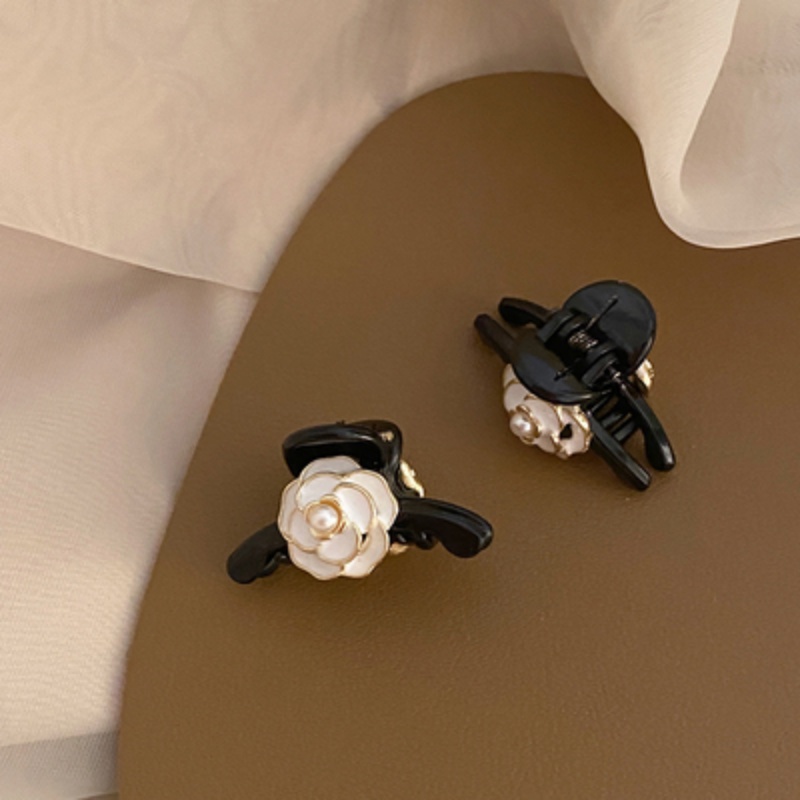 Gadis Korea Jepit Rambut Kecil Mini Sederhana/Fashion Bunga Camelia Imitasi Mutiara Hair Clips