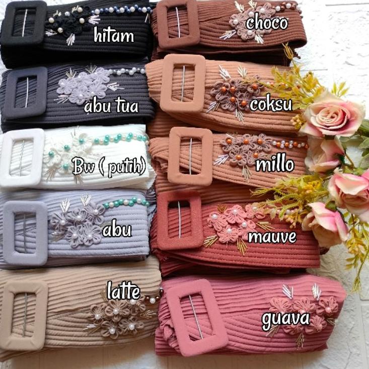 KDS.21De22м ▪ PET BUNGA SAKURA GK / JILBAB INSTAN / JILBAB PET PLISKET GESPER / KHIMAR PAYET / SEGIT