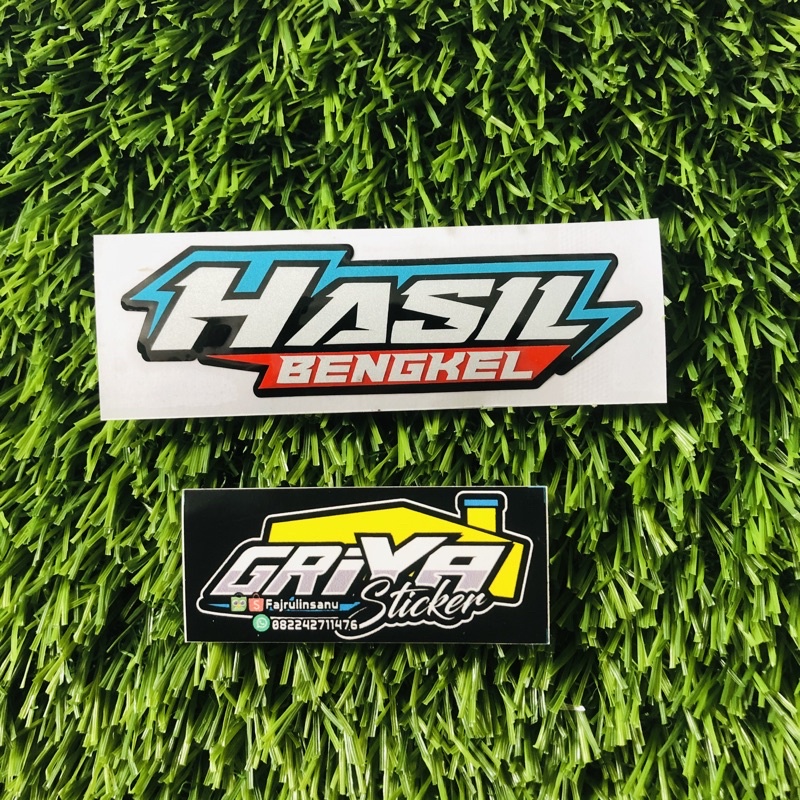 Sticker HASIL BENGKEL sticker cutting racing