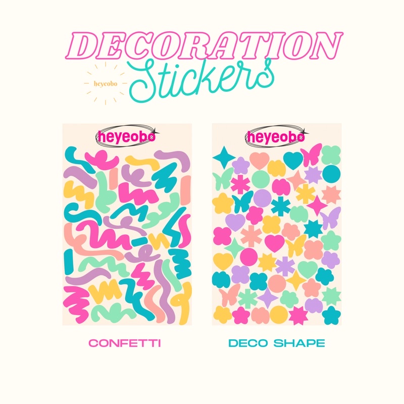 

DECORATION STICKERS / STIKER ALPHABET / STIKER CONFETTI / STIKER DECO SHAPE / STICKER DECO STIKER