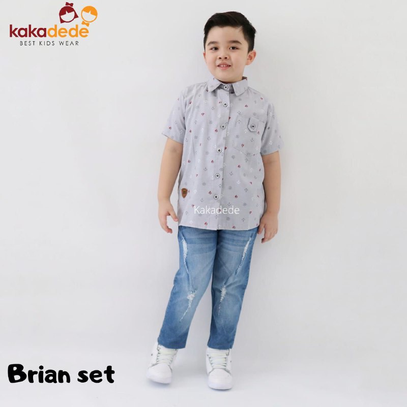 Afsheenastore Setelan Kemeja Anak Laki Laki Briyan By Kakadede