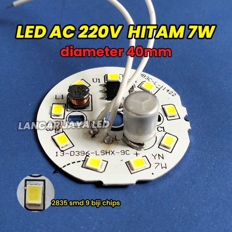 Modul PCB Led Ac Kode Hitam 7w