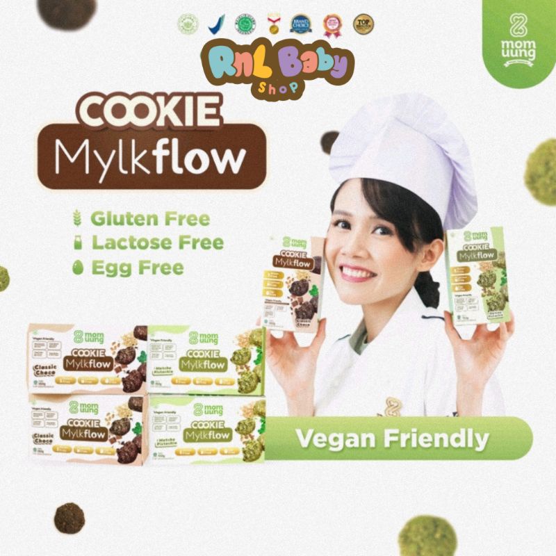 Mom Uung Cookie MylkFlow - Kukis Sehat Pelancar ASI Vegan Friendly