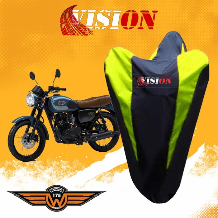 COVER MOTOR ,SARUNG MOTOR OUTDOOR VISION KAWASAKI 175 WATERPROOF