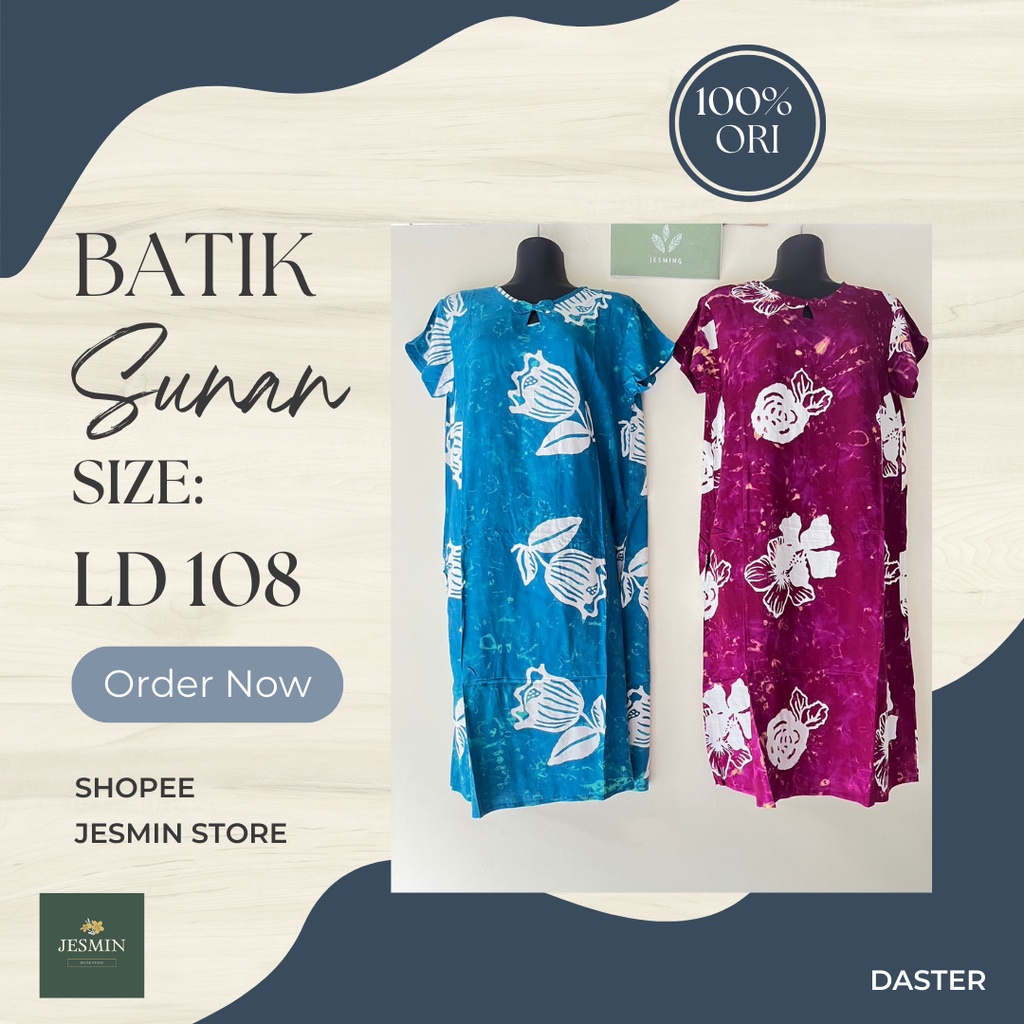 Daster Tangan Batik Sunan Model Lubang Pita Berkantung