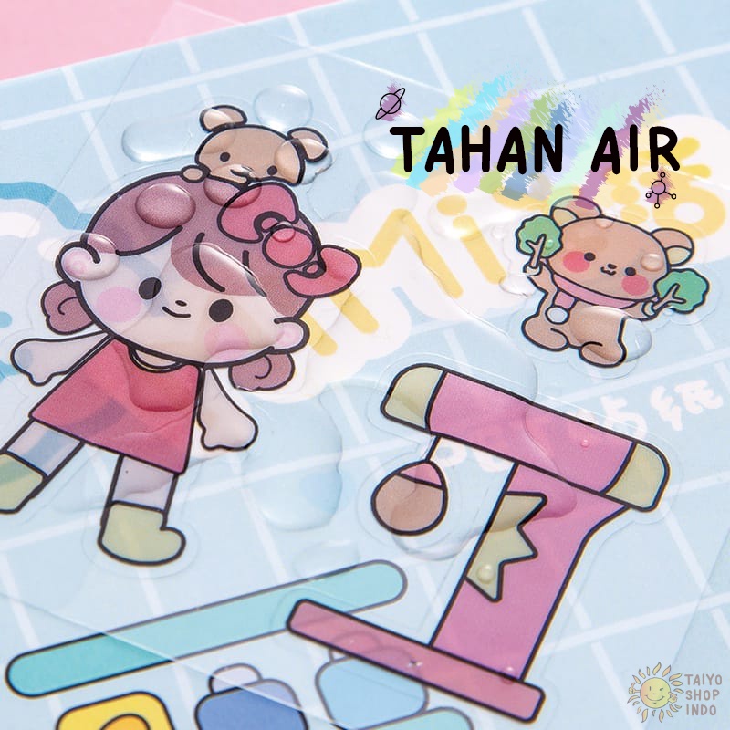 Sticker Momo / Mimi 2D Stiker Kartun Karakter Korea Aesthetic Waterproof Deco Tumbler Random