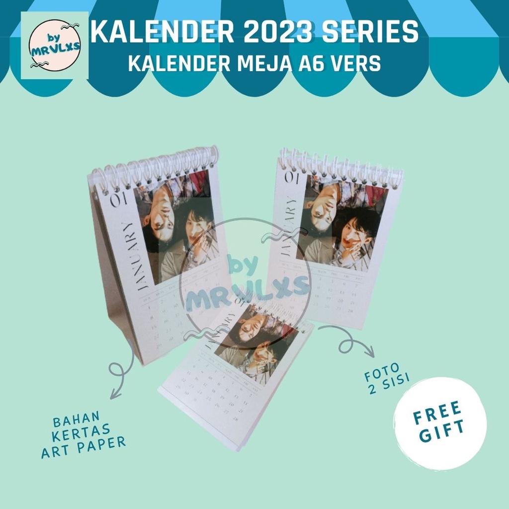 

[BISA CUSTOM] [A6] KALENDER MEJA/KALENDER DUDUK/KALENDER MINI 2023 AESTETHIC MINIMALIS