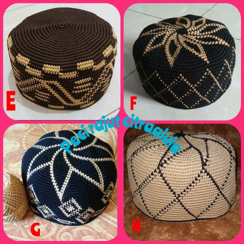 peci rajut dewasa dan anak handmade yaman