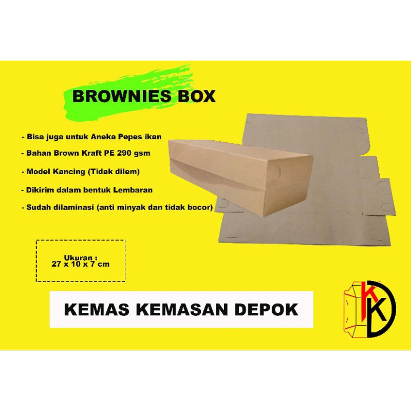 

Paper Box Brownis/ Kue/ Aneka Pepes Ikan/ 27 x 10 x 7