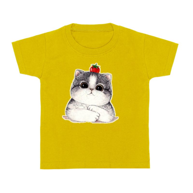 baju kaos anak 1-12TH motif Cat lucu cewek cowok