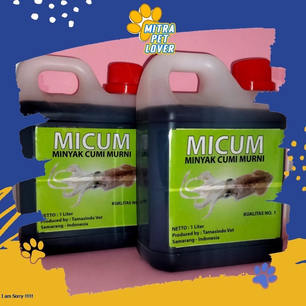 MINYAK CUMI UNTUK IKAN - MICUM LIQUID 1L 1000ML - MENAMBAH NAFSU MAKAN IKAN UDANG MENJAGA KESTABILAN AIR DAN PLANKTON - MURAH ASLI GARANSI KUALITAS ORIGINAL - PET ANIMAL HEALTHCARE &amp; VETERINARY TAMASINDO OBAT KESEHATAN &amp; VITAMIN TERNAK HEWAN MITRAPETLOVER