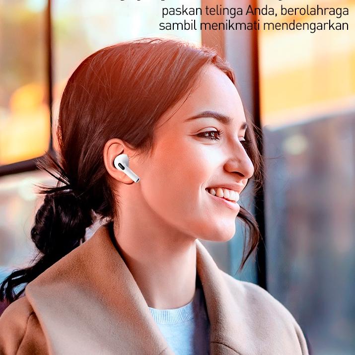 Termurah ECLE Music TWS Earphone Bluetooth Sports Waterproof Headset Gaming Super Bass Touch Control