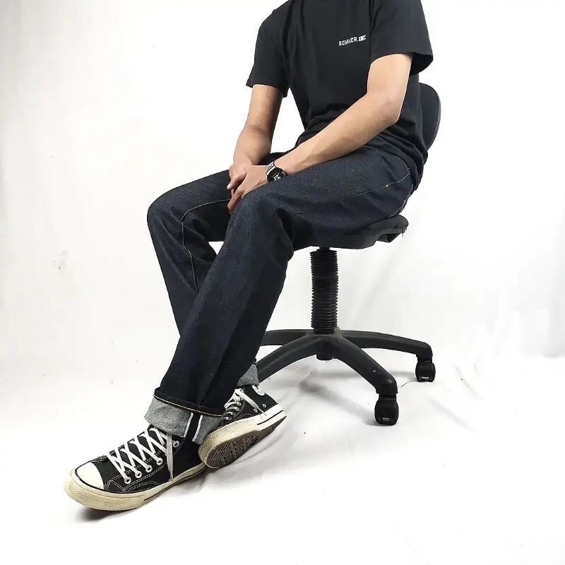 CELANA DENIM SELVEDGE FUCKMOUS 16 OZ BLACK INDIGO