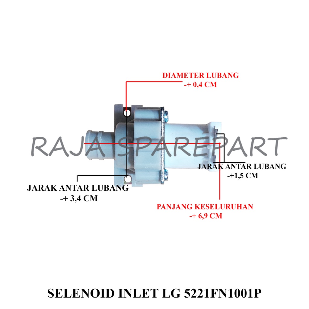 Selenoid  / Water Inlet Mesin Cuci LG INLET SINGLE 5221FN1001P (DC 12V) SILG2