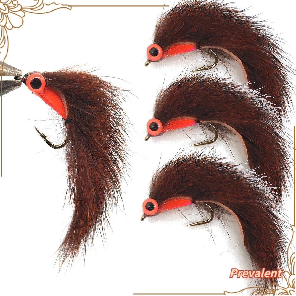 Preva 5pcs Umpan Lalat DIY Buatan Lure Memancing Tupai Strip