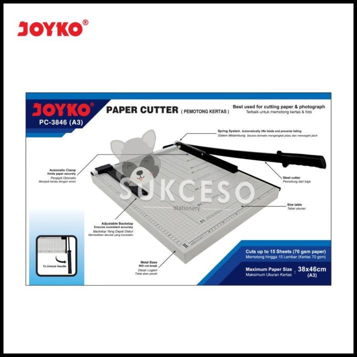 

Promo Joyko Paper Cutter Pc- 3846 (A3) / Joyko Pemotong Kertas Ukuran A3