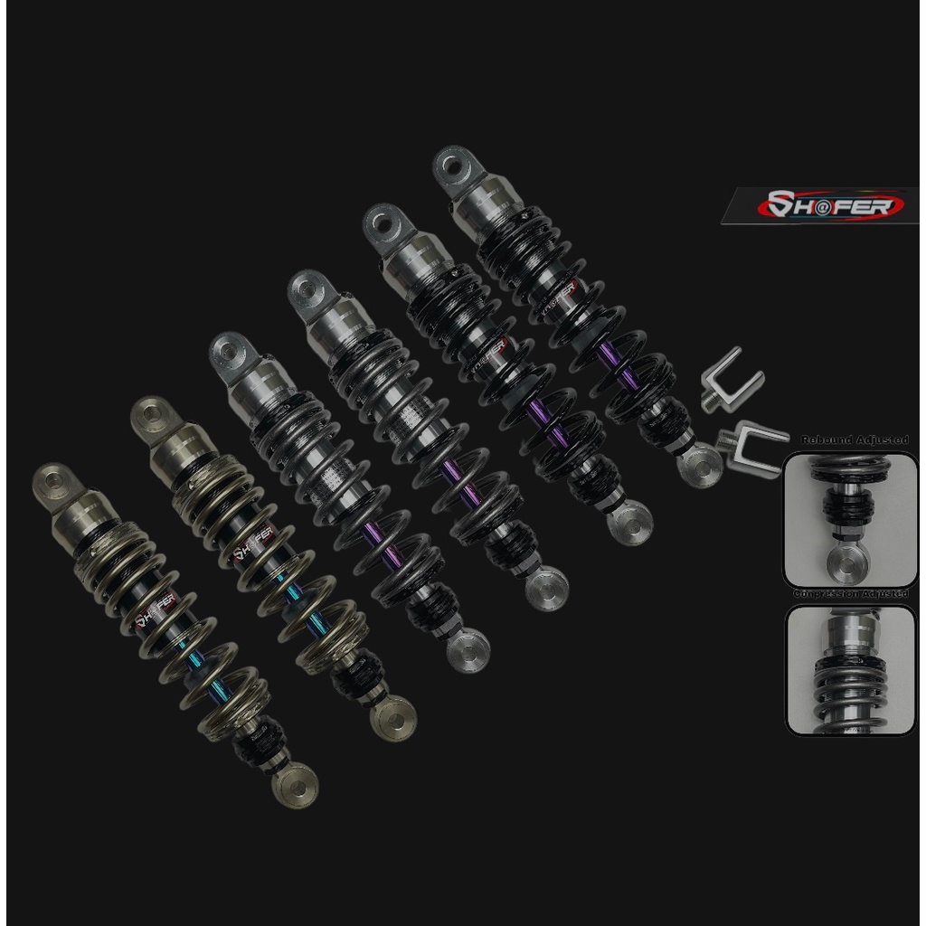 Shock Belakang Shockbreaker Razor SHAFER Non Tabung Ukuran 280 / 320 / 340mm Jupiter z, Vega r, Supra,Kharisma,Rx King,Tiger ,Megapro,Gl Pro Thunder Dan Motor Lain Nya