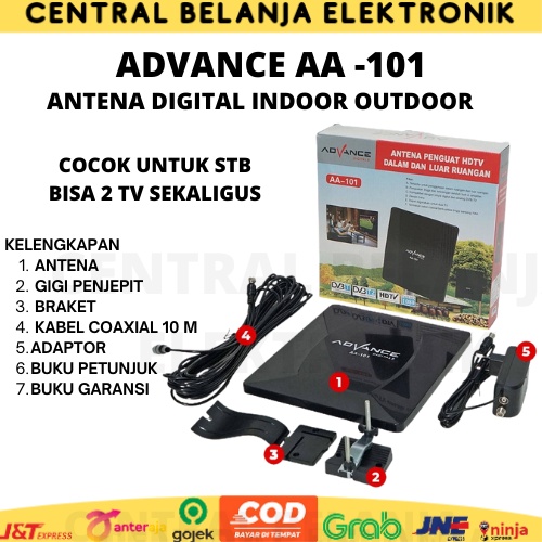 Antena TV digital Indoor-Outdoor Advance AA-101 Super Jernih