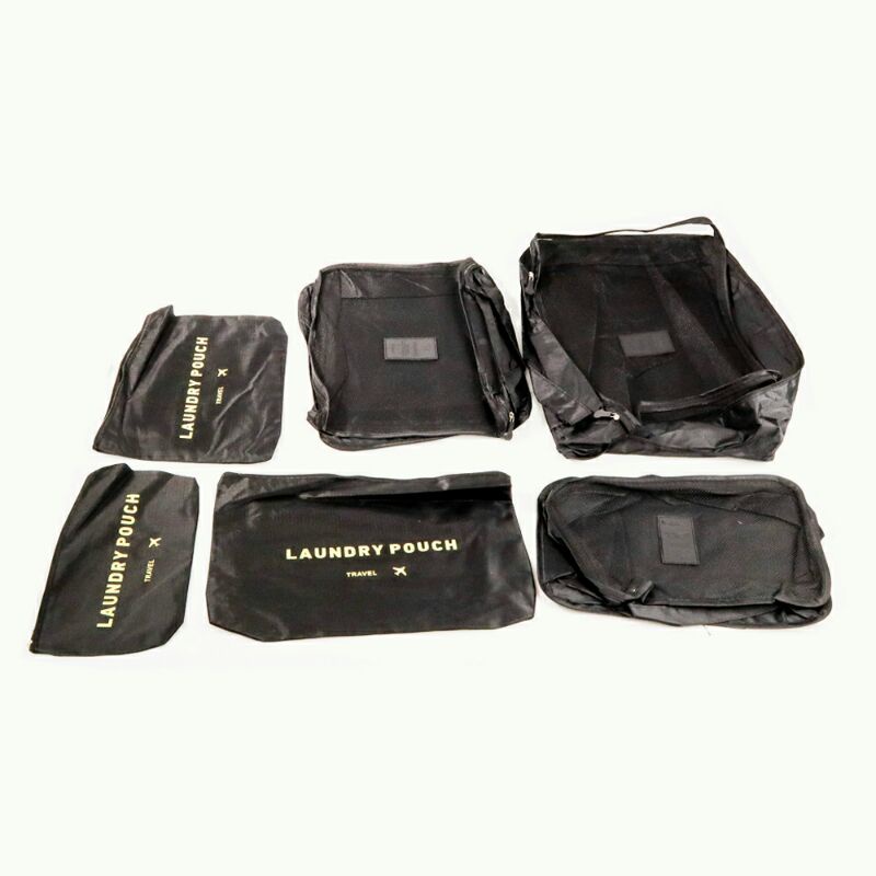 M Tas Travel Bag in Bag Organizer 6 in 1 Black