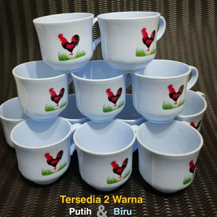 1 Lusin Cangkir Plastik Ayam Jago / Cangkir Plastik