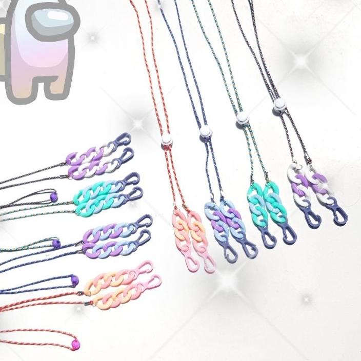 ヶ tali konektor Masker wanita remaja cewek anak Strap Mask kalung masker hijab bts. tali + stopper を