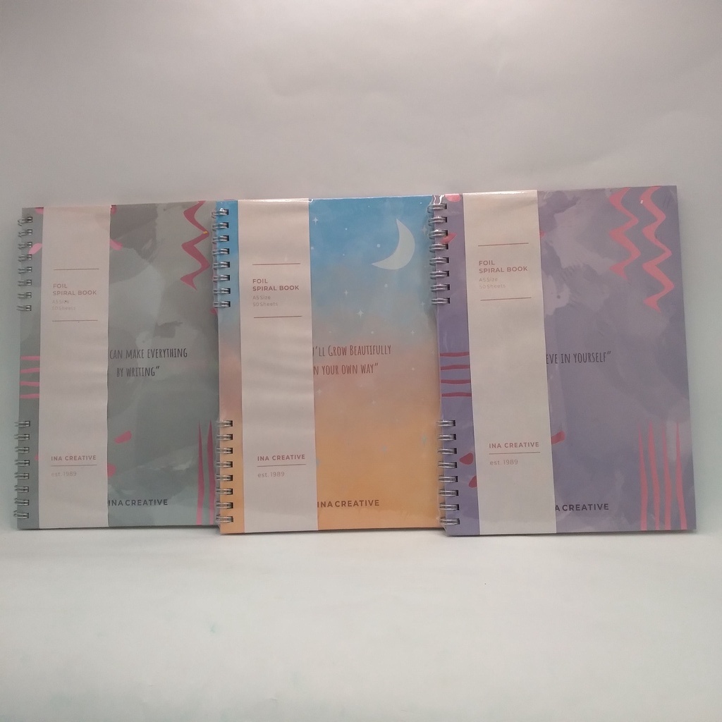 

FOIL SPIRAL BOOK A5 HARD COVER