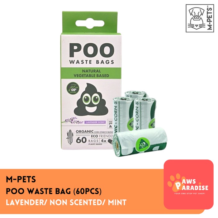 M-PETS Poo Waste Bag 60 PCS / Kantong Kotoran Anjing