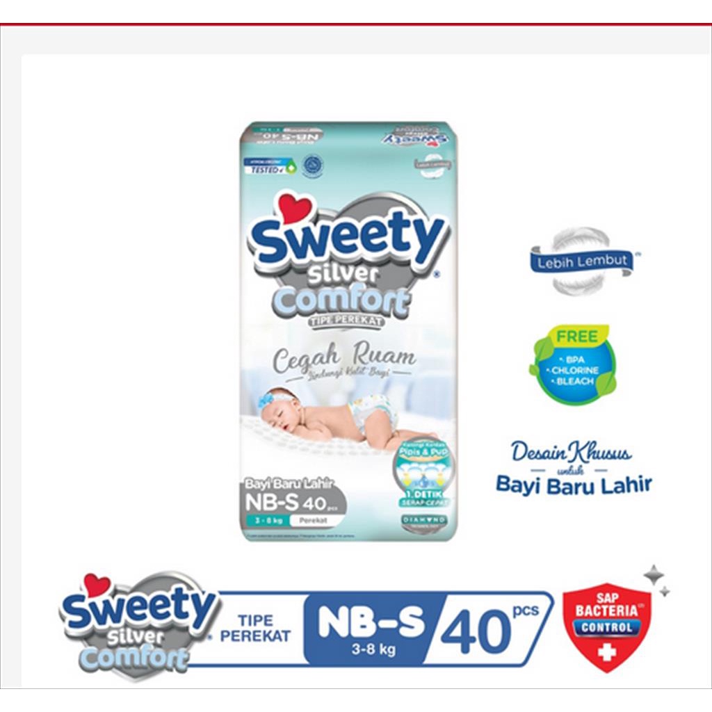 SWEETY SILVER COMFORT TAPE  NB-S40