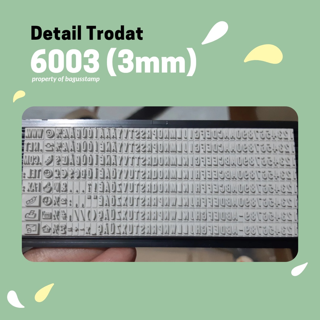 

RB Trodat Extra Rubber 6003 6004 6005 3mm 4mm 5mm ( Spare Part Typo 4911 4912 4913 )