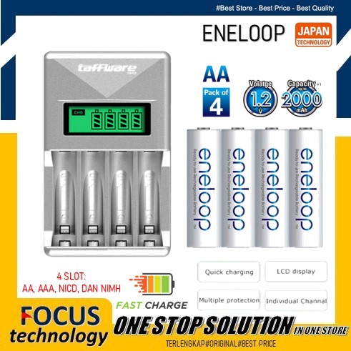 charger + Battery panasonic eneloop AA Ori