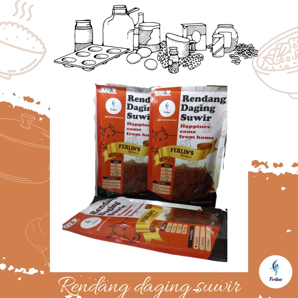 

Rendang Kering Daging Suwir made Ferlins Kitchen