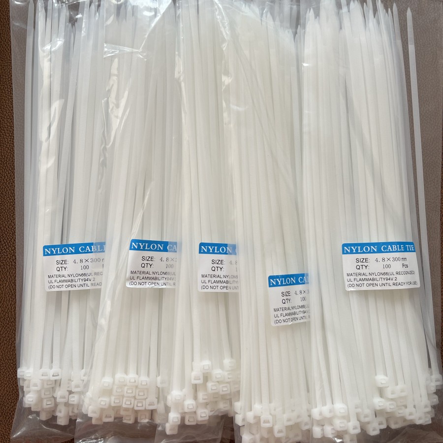 Kabel Tis 10 cm 100 mm Cable Ties Tie Nylon Nilon Kecil Putih 100 pcs