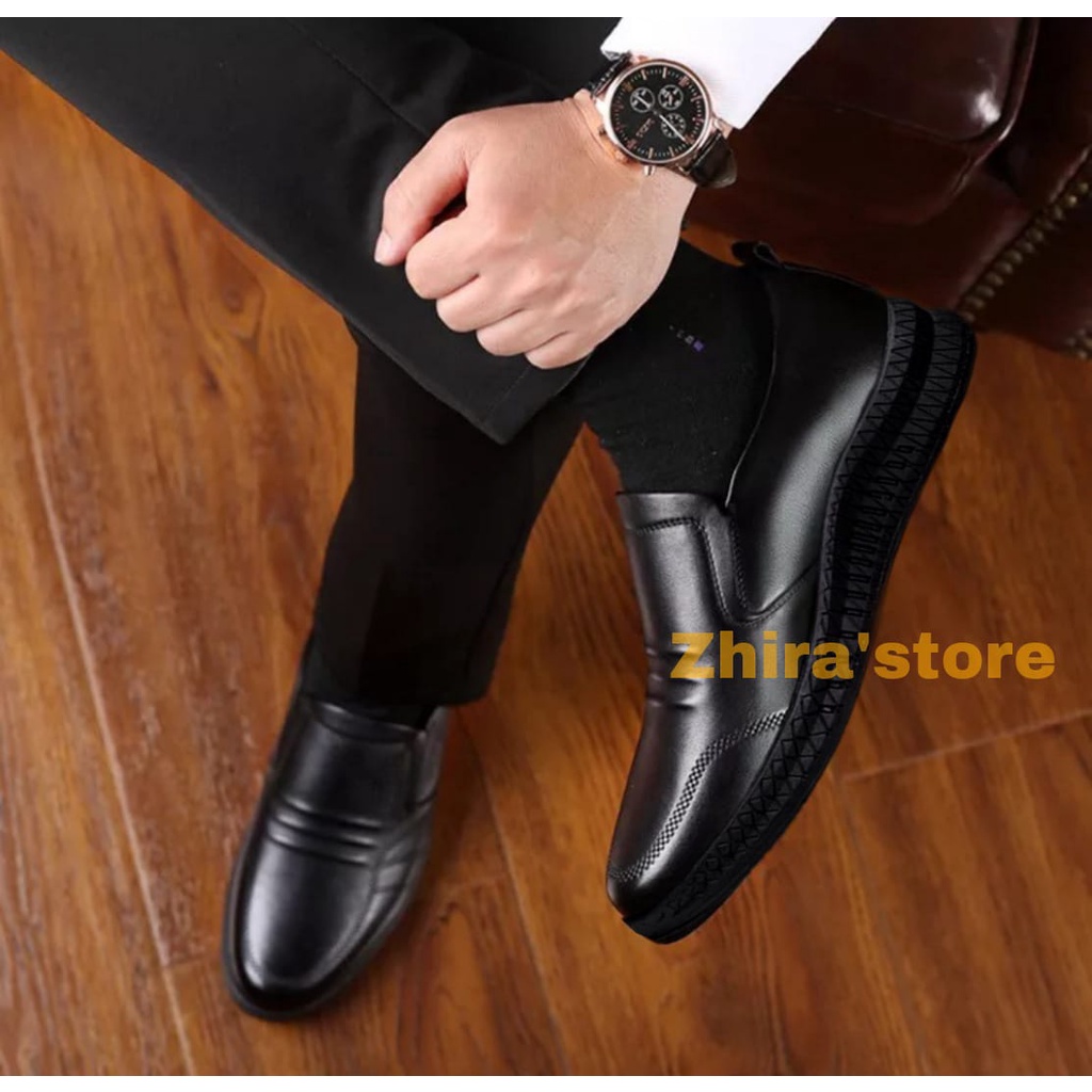 ZHIRA STORE sepatu pantofel sepatu vintage/Slip on pria kulit/sepatu pria kantor/SEPATU FORMAL STYLE/sepatu kulit